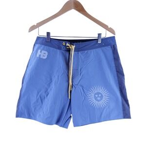 Howler Brothers Mens Size 33 Gray Colorblock Sun Graphic Board Shorts